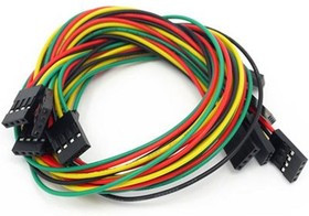 4 pin dual-female jumper wire - 300mm (5 PCs pack), Набор проводов соединительных (F-F) 5 штук