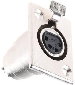5489111, XLR Connector, Socket, Straight, Panel Mount, 4 Poles