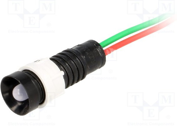 LB-D5-24AC/DC, Индикат.лампа: LED, вогнутый, 24ВDC, 24ВAC, Отв: d11мм, IP40