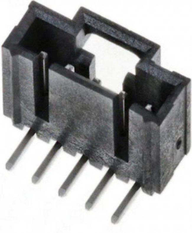 171974-0005, Headers &amp; Wire Housings SL Hdr Sngl Row RA Shroud TH 5CKT