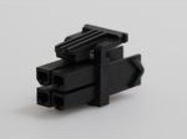 1727080104, Conn Housing RCP 4 POS 4.2mm Crimp ST Cable Mount Black Mini-Fit Jr Bag 1727080104, Conn Housing RCP 4 POS 4.2mm Crimp ST Cable Mount Black Mini-Fit Jr Bag