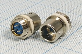 Разъем (быстроразъемный) XS12K3P-M вилка, контакты 3P, диаметр B12, монтаж на блок, XS12K3P-M