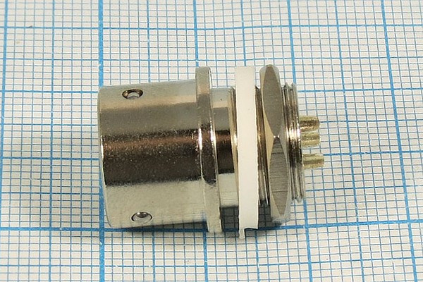 Разъем (быстроразъемный) XS12K3P-M вилка, контакты 3P, диаметр B12, монтаж на блок, XS12K3P-M