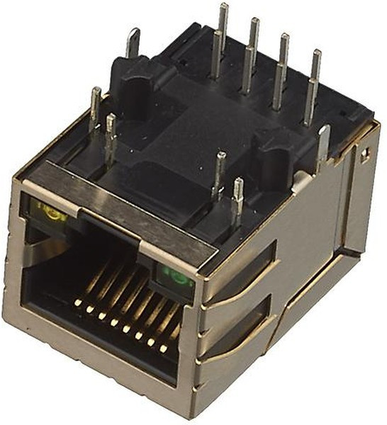 HR911105H, (тубы или паллета), Разъём RJ45 Tab down 0.85 inch, TX 1CT:1CT RX 1CT:1CT LED: G/Y