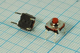 Тактовая кнопка, 7.4x 7.4x 4.8, алгоритм работы NO, контакты 4P, TH7.4x7.4