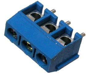 XY301V-A-3P 5mm, Винтовой клеммный блок XY301V-A-3P на 3 клеммы M2.5, шаг 5 мм, 17.5 А, 24-14 AWG