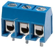 XY301V-A-3P 5mm, Винтовой клеммный блок XY301V-A-3P на 3 клеммы M2.5, шаг 5 мм, 17.5 А, 24-14 AWG