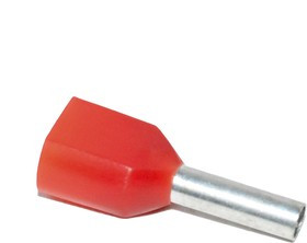 Наконечник штыревой втулочный изолированный KTE 2x1-8 2x1мм2/L=8мм/Красный (упак=500 шт.)