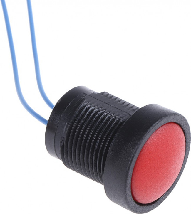 4959112, Pushbutton Switches SEALED PB SW WIRE LEAD ROUND BEZEL RED