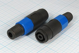 Разъем микрофонный SPEAKON розетка, контакты 4C, монтаж на кабель, CK3597