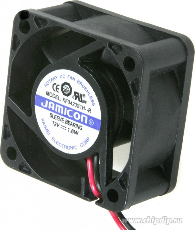 KF0420S1H-R, вентилятор 12В 40х40х20мм подшипник скольжения
