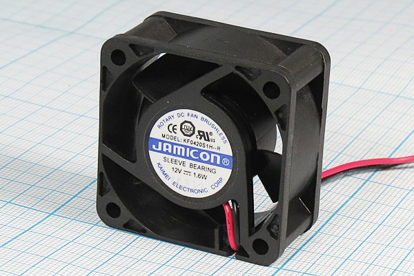 KF0420S1H-R, вентилятор 12В 40х40х20мм подшипник скольжения
