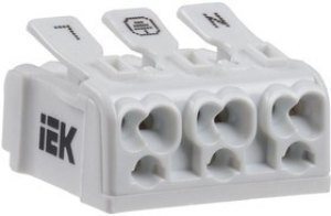 Клемма пружинная соединительная КСП3-L+N+PE IEK UKZ-B06-3P-F0-E0-10 Клемма пружинная соединительная КСП3-L+N+PE IEK UKZ-B06-3P-F0-E0-10