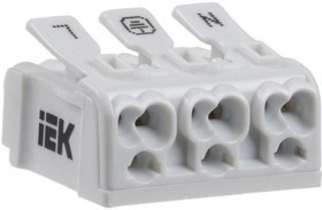 Клемма пружинная соединительная КСП3-L+N+PE IEK UKZ-B06-3P-F0-E0-10