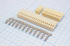 Гнездо питания HU, 1x 4, P2,54, на кабель, HU-04 конт[2]; №1381 гн пит HU\1x 4\P2,54\каб\\HU-04 конт[2]