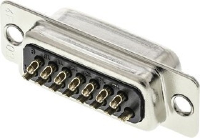 HDAB-15P(05), HD 15 Way Cable Mount D-sub Connector Plug, 2.74mm Pitch