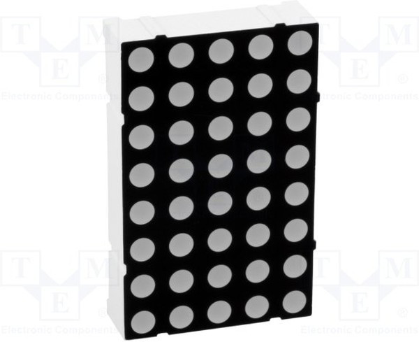 LMD14058AAG-101-01, Дисплей: LED, матрица, 5x8, зеленый, 6,6мкд, катод, 37,4x23,4мм LMD14058AAG-101-01, Дисплей: LED, матрица, 5x8, зеленый, 6,6мкд, катод, 37,4x23,4мм