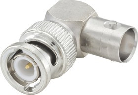 51S201-K00N5, Right Angle 50 RF Adapter BNC Plug to BNC Socket 10GHz