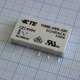 1393236-7, (V23092-A1012-A301), Реле, Конфиг: 1C, Uкатушки: 12 В, DC, Мощность катушки (max): 170 мВт, контакты: 6 А, UAC: 250 В