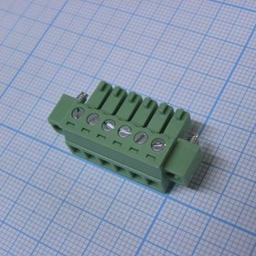 15EDGKM-3.81- 06P-14-00A(H), Разъемный клеммный блок, 6 контактов. Серия 15EDGKM-3.81
