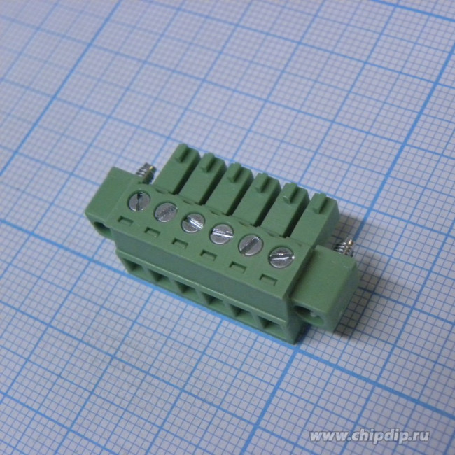 15EDGKM-3.81- 06P-14-00A(H), Разъемный клеммный блок, 6 контактов. Серия 15EDGKM-3.81