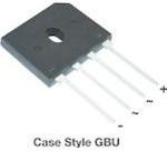 GBU8K-E3/45, Rectifier Bridge Diode Single 800V 8A 4-Pin Case GBU Tube