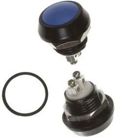 PV5S64017, Pushbutton Switches Anti-Vandal PB Swch Off-(On) blk-blue