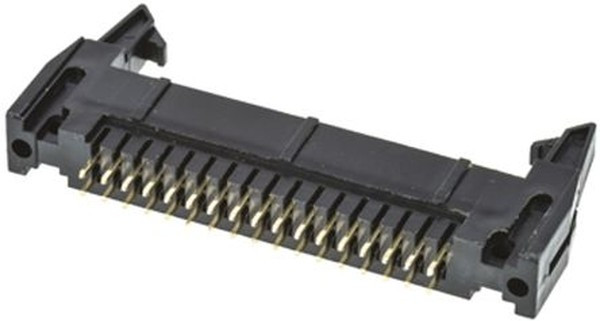 T816-1-34-S1, Гнездо, IDC, "папа", PIN: 34, прямой, с экстрактором, THT, 2,54мм