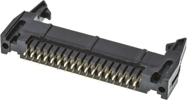 T816-1-34-S1, Гнездо, IDC, "папа", PIN: 34, прямой, с экстрактором, THT, 2,54мм