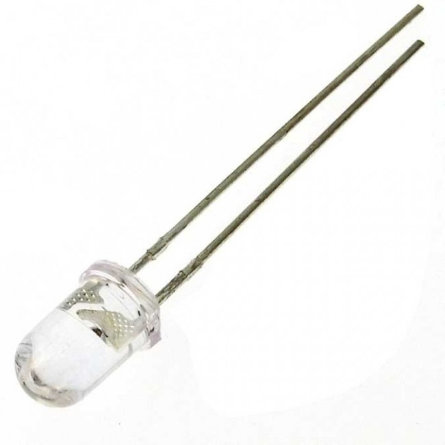 5RYWC 8000MCD 2.3V 15D, Светодиод 5мм/желтый/590нм/ 8000мкд/прозрачный/15°