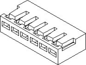 35023-0005, Male Crimp Connector Housing, 2mm Pitch, 5 Way, 1 Row 35023-0005, Male Crimp Connector Housing, 2mm Pitch, 5 Way, 1 Row