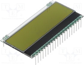 EA DOGM163E-A, Дисплей: LCD; алфавитно-цифровой; STN Positive; 16x3; 55x27,94мм