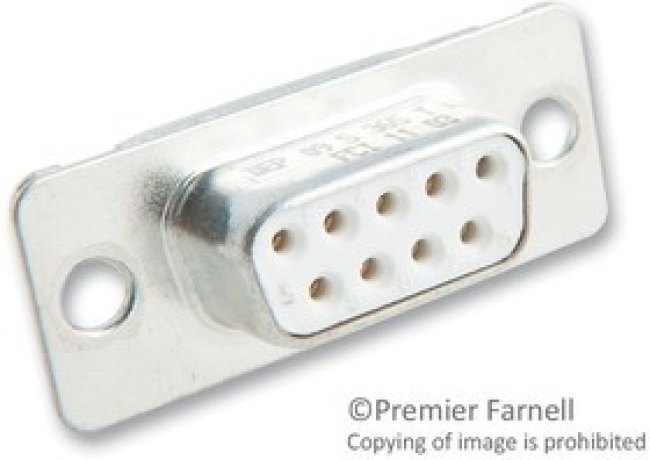 DEP09S365TLF, Conn D-Subminiature F 9 POS 1.37mm Solder ST Thru-Hole 9 Terminal 1 Port