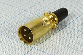 Штекер микрофонный XLR\3P\каб\\[Au] \MC909G-3P;№1277 шт мик XLR\3P\каб\\ [Au]\MC909G-3P