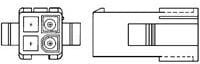 1-172159-9, 4.14mm 2x2P 2 2 4.14mm P=4.14mm Rectangular Connectors Housings ROHS