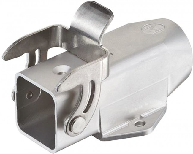 19440031250, Heavy Duty Power Connectors HAN 3A SURFC MNT HSG R/A M20, STEEL