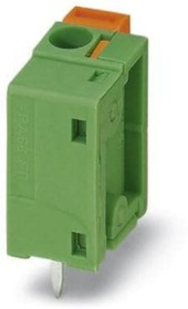 PCB terminal, 1 pole, pitch 7.62 mm, AWG 24-16, 17.5 A, spring-clamp connection, green, 1790490