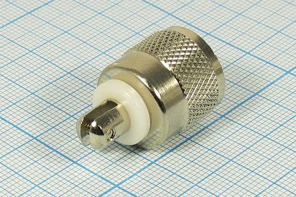 Переходник штекер UHF - держатель телескопической антенны; №2455 штек UHF-ант держ