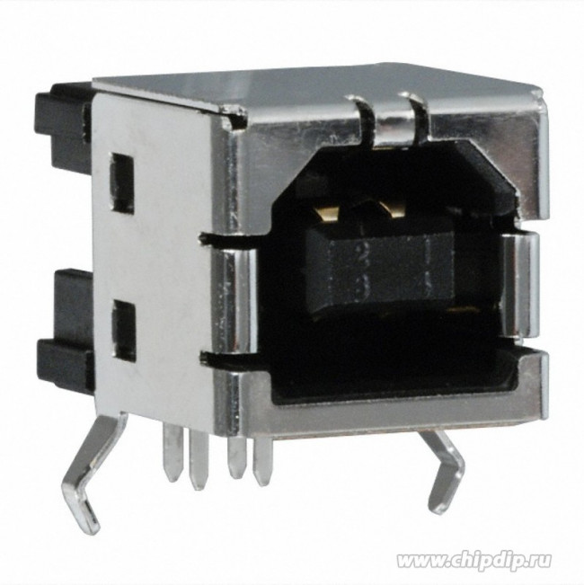 292304-1, Разъем USB-B на плату 4pin экранированный