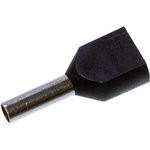 НШВИ(2) 1.5-8, Наконечник штыревой втулочный изолированный черный 2х1.5мм² НШВИ(2) 1.5-8, Наконечник штыревой втулочный изолированный черный 2х1.5мм²