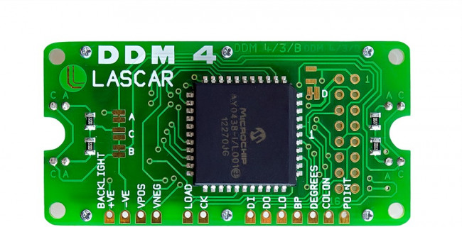DDM 4-O, DDM 4-O 7-Segment LCD Display Grey, 1 Row by 4 Characters, Transflective