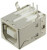 L-KLS1-151-W, USB типВ розетка с экраном угловая, диэлектрик белый / USBB-1F (UBBR-04SW01) (USBB-1J) (USBB-FR) (L-KLS1-151-W)