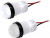 PML50SWFVW, LED Panel Mount Indicators 1090mcd Semi Dome White Flex Wire