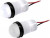 PML50SWFVW, LED Panel Mount Indicators 1090mcd Semi Dome White Flex Wire