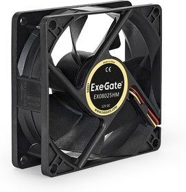 Exegate EX283380RUS Вентилятор ExeGate EX08025HM, 80x80x25 мм, Hydraulic bearing (гидродинамический)