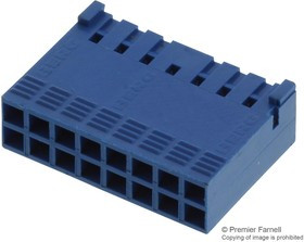 65239-008LF, Conn Housing RCP 16 POS 2.54mm Crimp ST Cable Mount Blue Bag