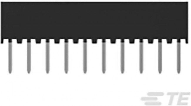 1-2314876-0, Conn Socket Strip SKT 10 POS 2mm Solder ST Thru-Hole Tube