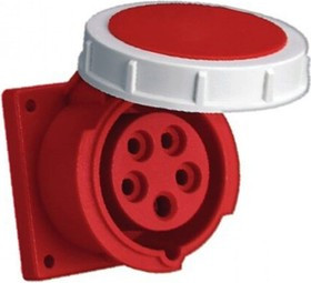 Стационарная внутренняя розетка PROxima 3152, 3Р+РЕ+N, 16А, 380В, IP67 ps-3152-16-380