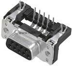 09661527611, Conn D-Subminiature F 9 POS 1.37mm Solder RA Thru-Hole 9 Terminal 1 Port
