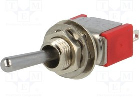 1MS1T1B5M1QE, Переключатель: тумблер; Пол: 2; SPDT; ON-ON; 2A/250ВAC; 5A/28ВDC
